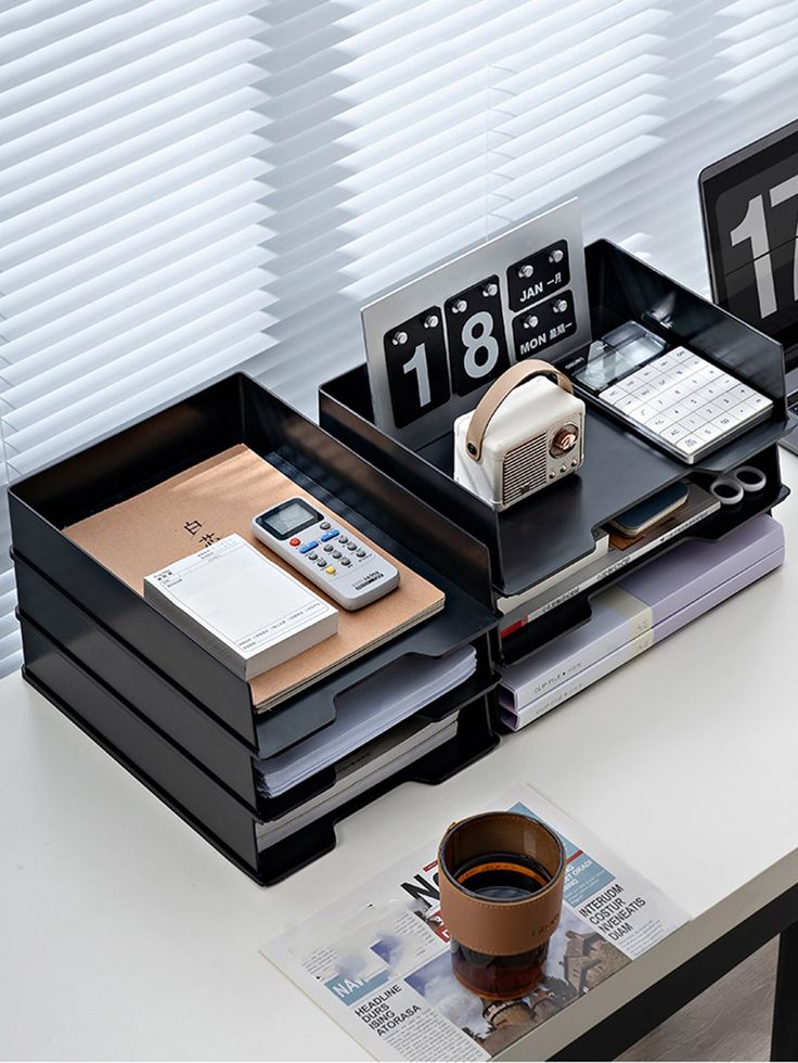 Office desk accessories and organization hardware